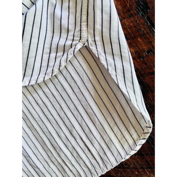 Not For Sale-Madewell Shirt in Dalton Stripe White & Blue Button Up Small - Picture 14 of 17